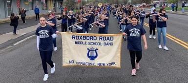 RRMS Parade Band Helps Kick-off Baseball Season