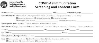 Vaccination Consent Form Required