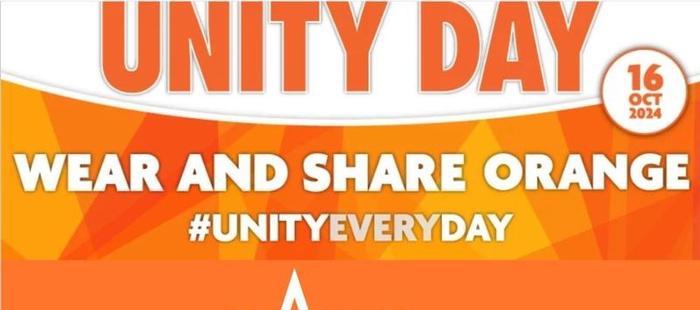 Wear orange against bullying for Unity