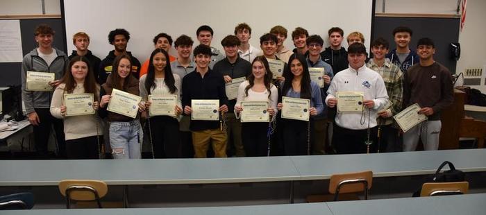 CNS seniors inducted to Business and Marketing Honor Society